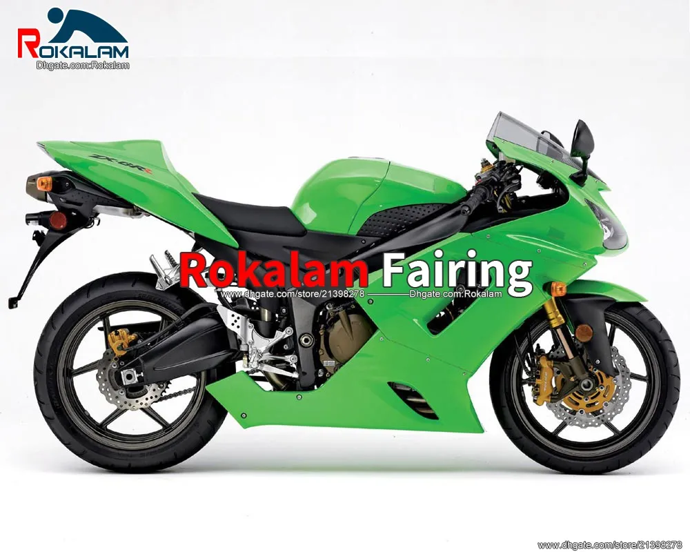 FALTINGS مخصص هيكل السيارة ل Kawasaki ZX-6R 05 06 ZX6R ZX 6R 2005 2006 ما بعد البيع Fairing Motorbike Fairings Kits (صب حقن)