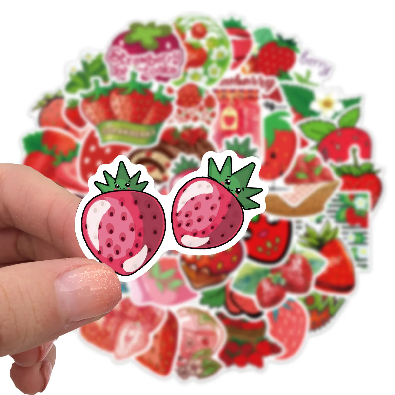 Strawberry Sticker Fruit Vinyl Stickers Waterproof Sticker Water Bottle  Stickers Laptop Sticker Best Friend Gift Idea 