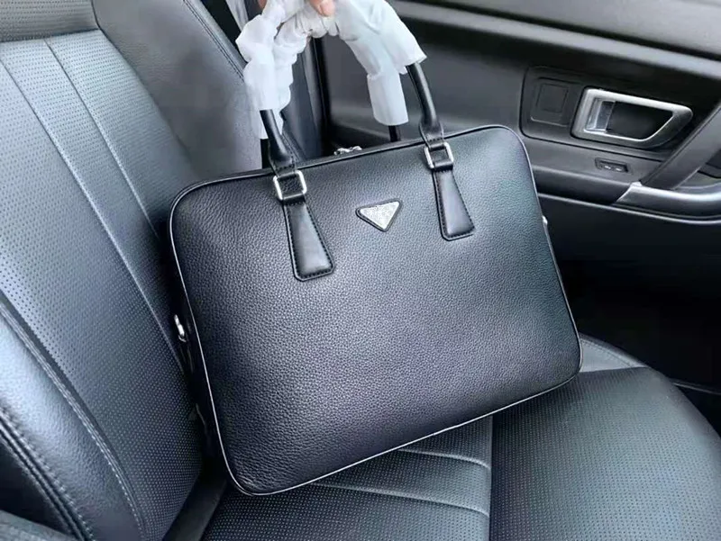 SAC PLAT HORIZONTAL ZIPPE Briefcase Business Crossbody Handbag Fashion Men Shoulder Bag Leather Laptop package Man Computer Bags