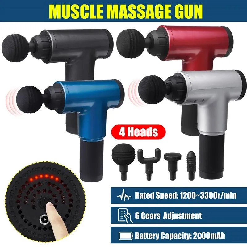 Fasciale gun massager been diepe vibratie spier lichaam ontspanning elektrische pistool fitness apparatuur massage hamer