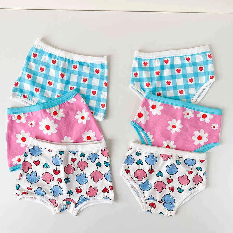 Set Of 3 Cute Pink Cotton Floral Panties For Girls Toddler Shorts