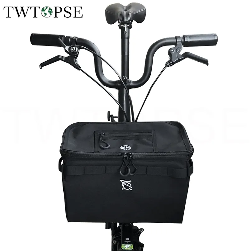 TWTOPSE 15L Cykel Mini Korg för Brompton Folding Bike Bag Cykling Bärbara Väskor Passa 3Sxity Pikes 3 Hål Tern Fnhon 220222