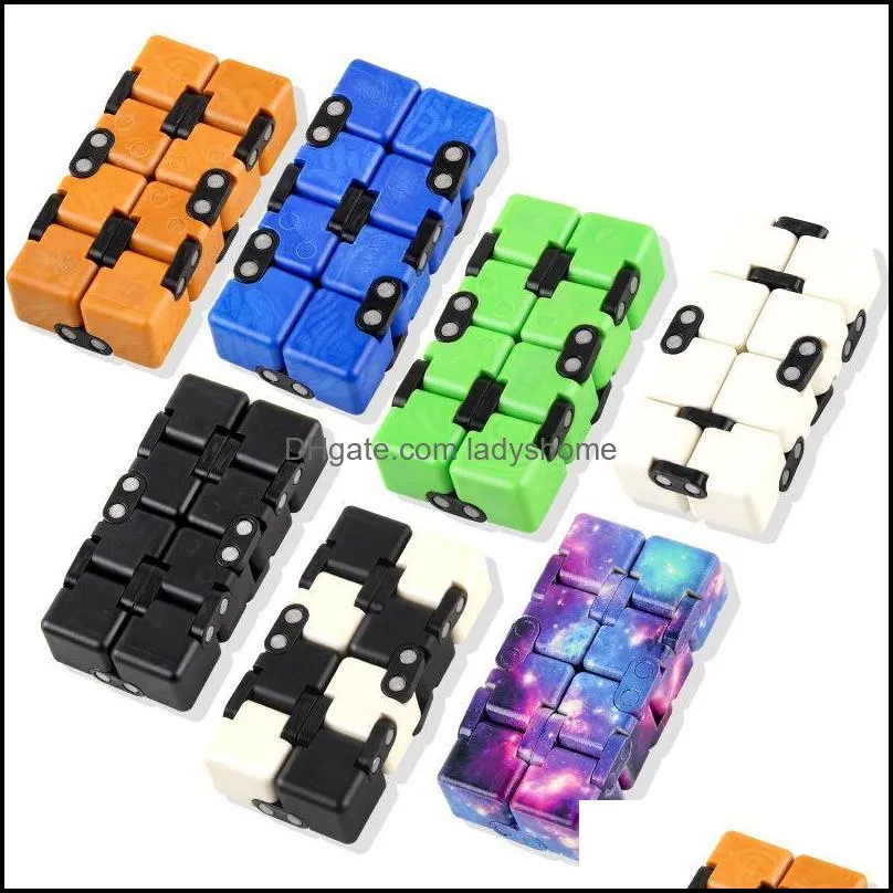 Starry sky decompression cube set Party Favor adult children designer black white colorful cubes decompressions vent toys HWD7749