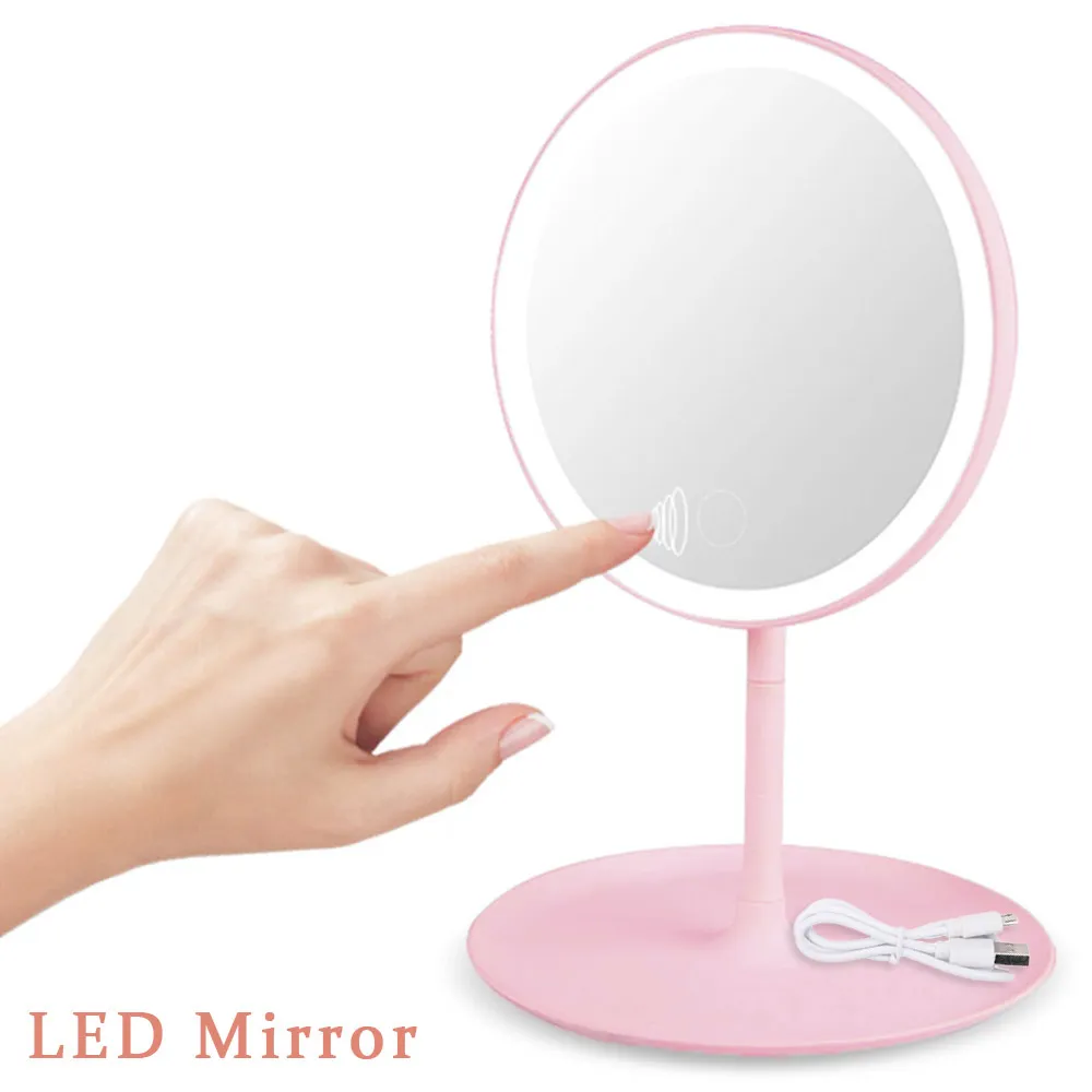 LED Ayarlanabilir Dokunmatik Dimmer Ile Makyaj Işık Masa Masası Kozmetik Ayna Ev Seyahat Güzellik Aracı