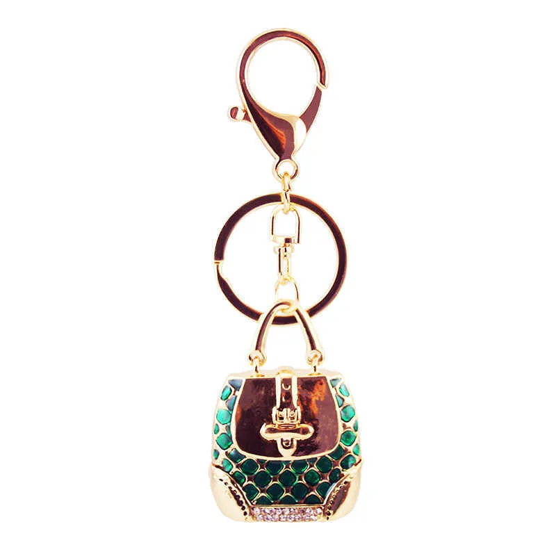 Высококачественная сумка для подъемников Crystal Pave Metal мода женская сумка подвесной горный хрусталь ключ цепи G1019