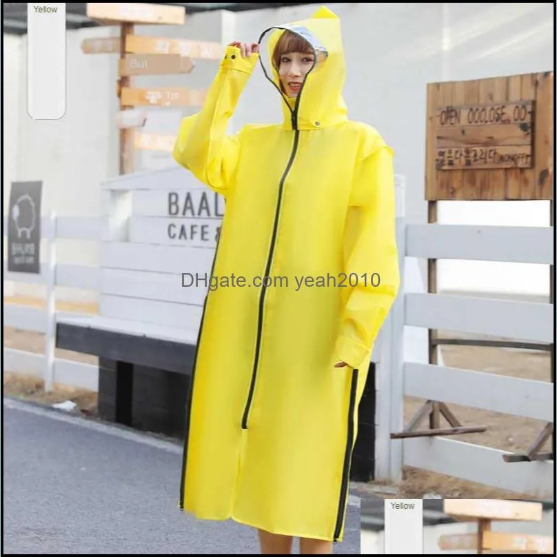 Raincoats Long Portable Raincoat Waterproof Large Unisex Adult Outdoor Hooded Poncho Motorcycle Transparent Lightweight QEA60YY