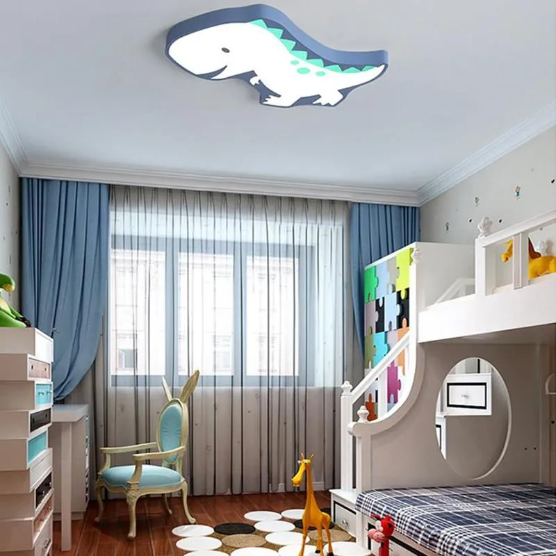 Lustres motif dinosaure Led plafonnier décoration de la maison lustre Surface moderne créatif chambre enfants garçon