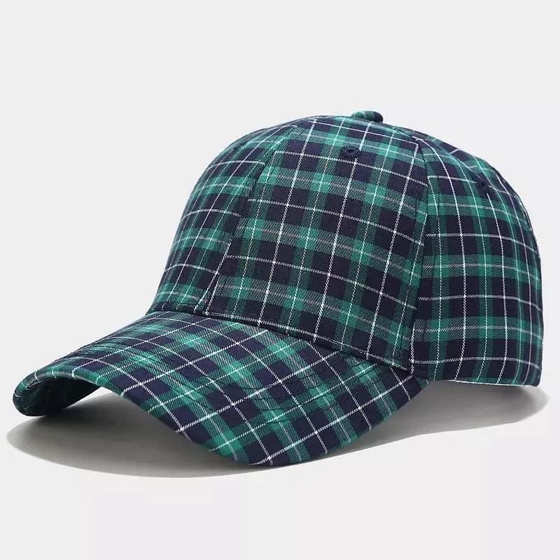 Spring Summer Autumn Winter Fashion Plaid Baseball Caps Men Women Streetwear Snapback Hip Hop Cap Trucker Hat Plaid Baseball Hats Party Hats