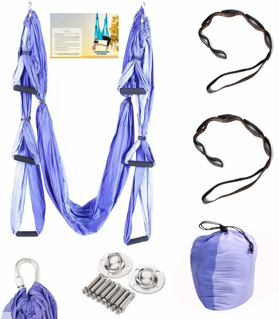 Ensemble de hamac de Yoga aérien complet Kit de balançoire de Yoga pour équipement de suspension d'inversion d'antigravité de Yoga Q0219