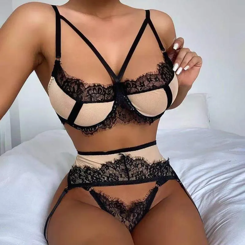 Sexy Lace Honeymoon Lingerie Set For Women Black Hot Pants Outfit With  Translucent Underwear, Bras, Sleepwear With Steel Ring Pajamas, Garter, And  Cothing #30 From Bingkuu, $15.56