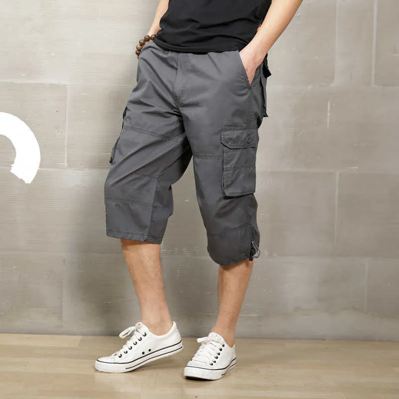 Calf length cargo shorts sales