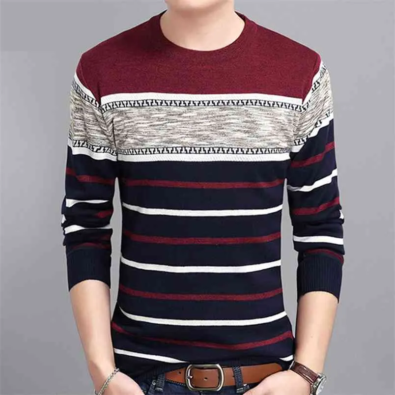 Covrlge Mens sweter jesień okrągły kołnierz sweter mężczyźni marki odzież dzianina koszula slimfit moda polo mzm050 210812