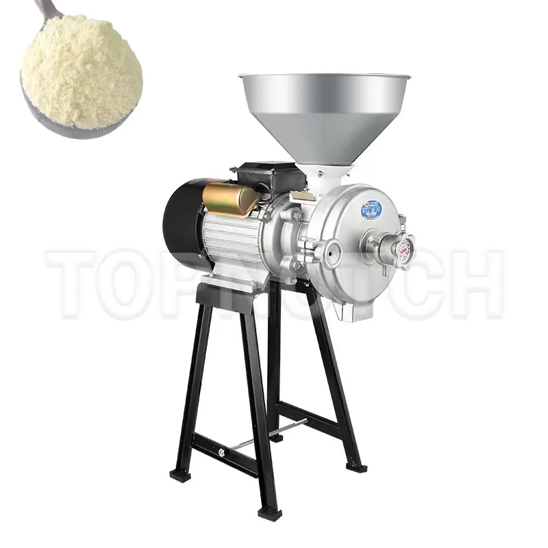 Small Fine Powder Grinding Whole Grain Mill Crushing Machine 220V 1.5Kw Electric Wet And Dry Food Grains Grinder