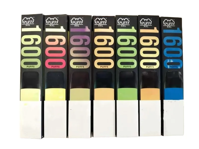 Sigarette monouso E-sigarettes 1600 sbuffi efficaci penna antigraffio Dispositivo di avvio kit premilled soffio flusso vape