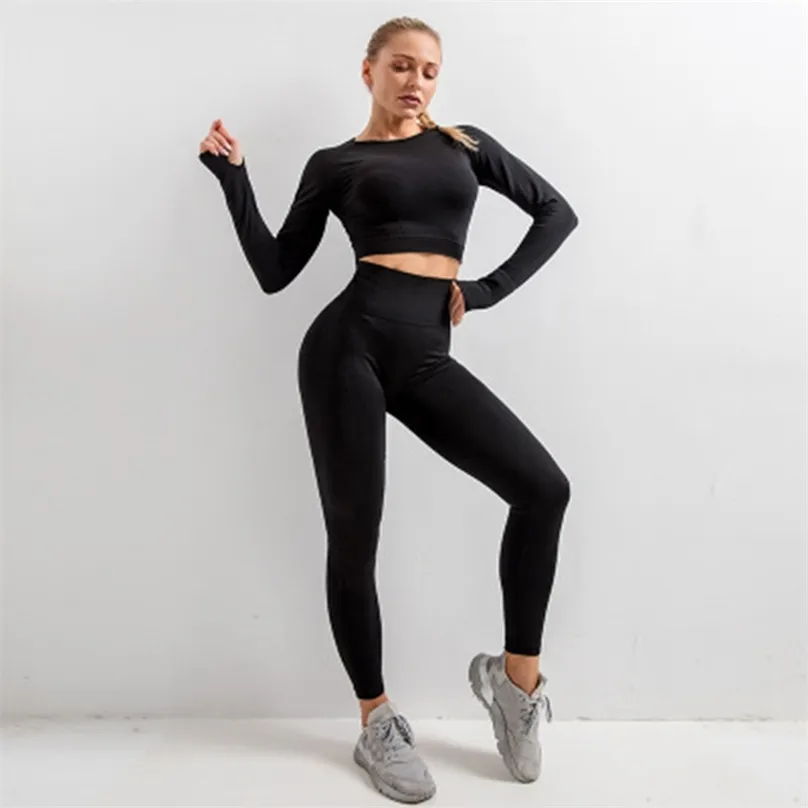 Venda de inverno mulheres ginásio terno yoga conjunto fitness ropa deportiva mujer roupas esportivas 210802