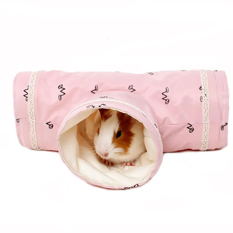 Small Animal Supplies Warm Pet Hamster Cage Bed speelgoed Guinea Pig Tunnel Tube Chinchilla Hedgehogs Nederlandse ratten accessoires Vernieuwde bebaarde drago