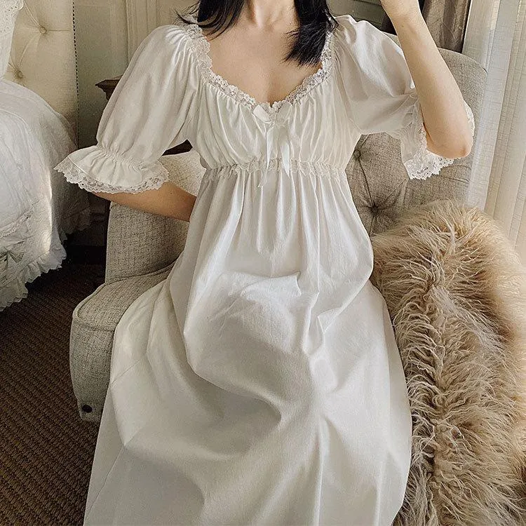Vintage White Cotton Nightgown For Women And Girls Perfect For Summer Sleepwear Dress And Nightwear From Magfruit 26.11 DHgate.Com