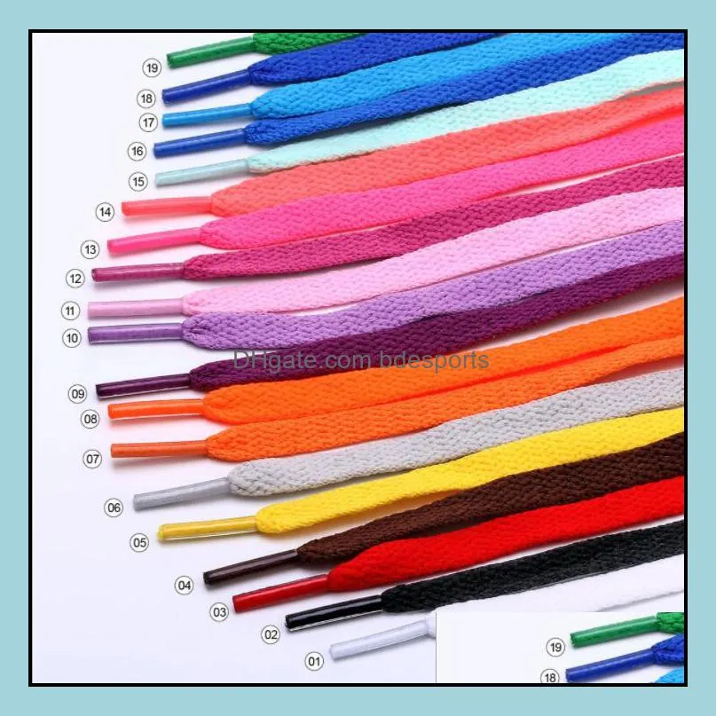 2021 Solid color Colorful Shoelace For Running Basketball Casual Sports Shoes Black White Orange Fashion Sneakers Trainers Lace utility