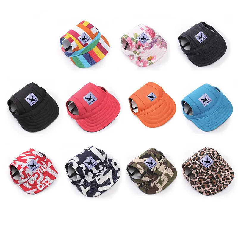 Articoli per animali domestici Accessori per abbigliamento per cani Cappello da sole con lingua d'anatra da baseball 12 stili 4 taglie 20 21