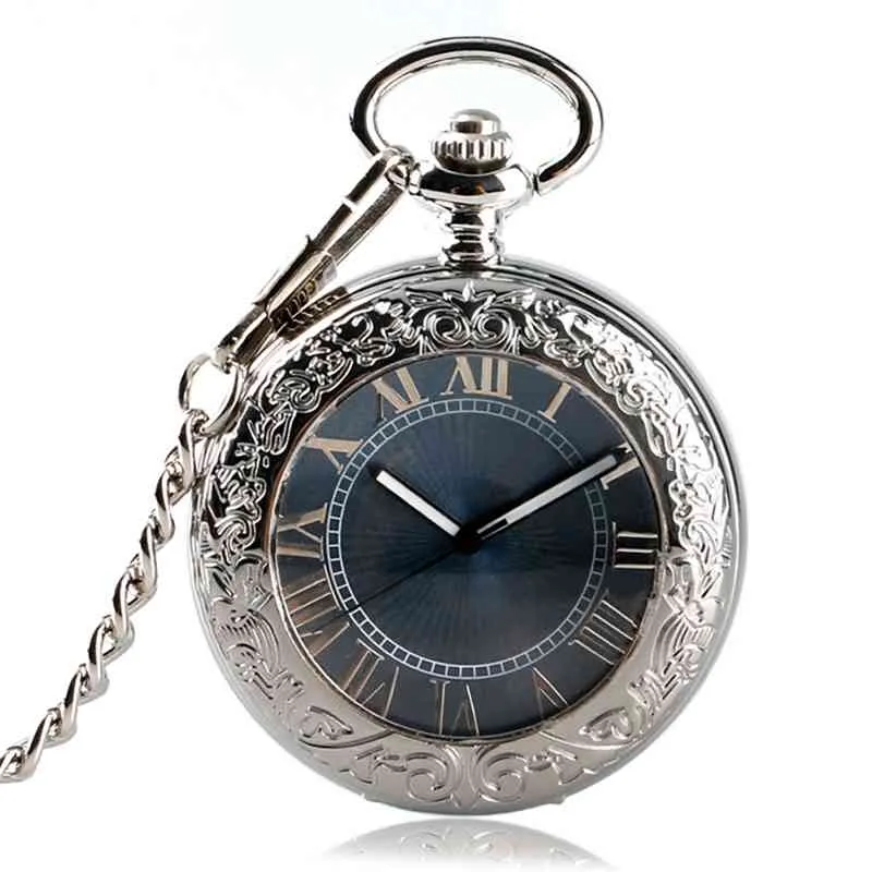 Steampunk Hollow Transparent Glas Automatiska Mekaniska Klockor Män Omslag Relogio Feminino Pocket Watch Relojes de Bolsillo