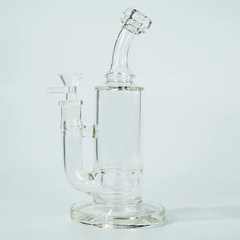 Dab Rig 10 Zoll 5 mm dick, klares Perkolator-Öl, Shisha-Becherglas, Rauchwasserpfeife, Shisha mit Schalen