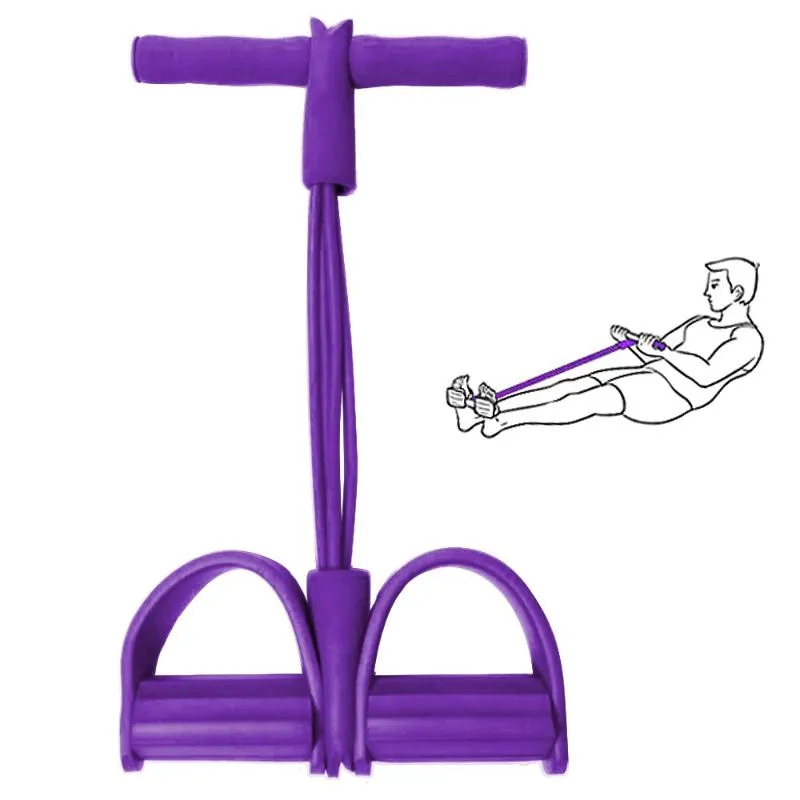 Motst￥ndsband fitness pull rep kroppsbyggande sp￤nning elastisk pedal ￶vning band f￶r buk midja arm ben yoga