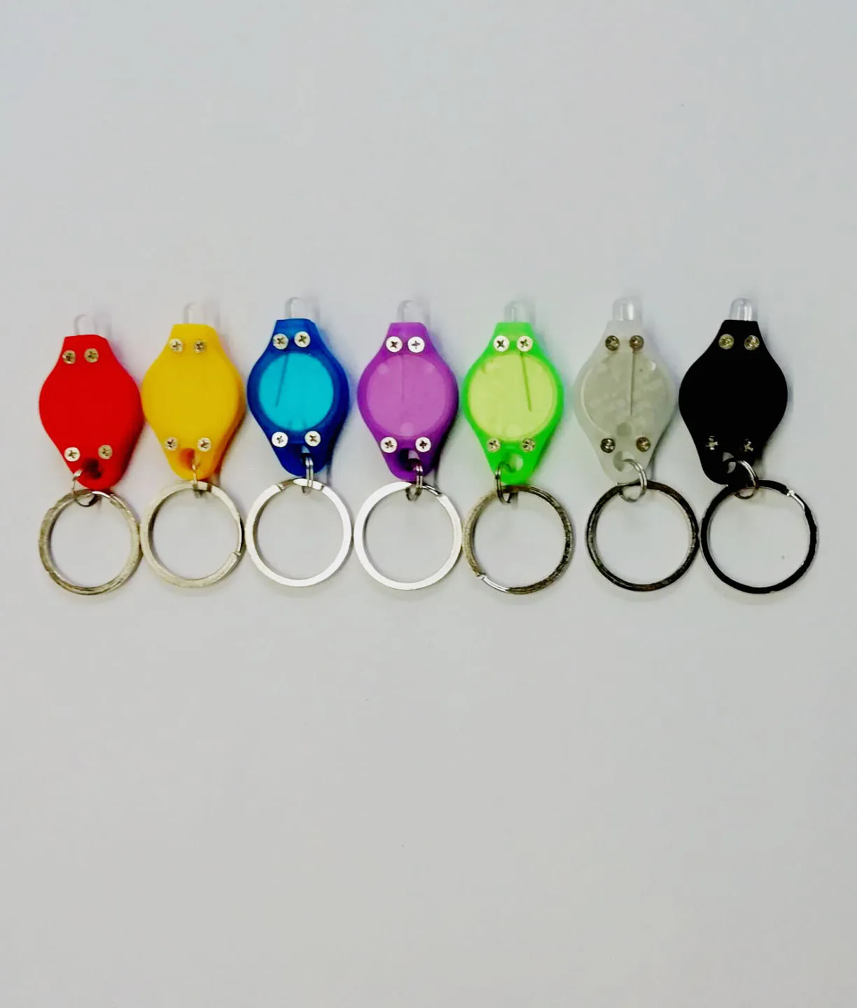 factory whilesale Key electronic lamp gift purple light key chain lamp diamond-shaped luminous key ring mini lamp