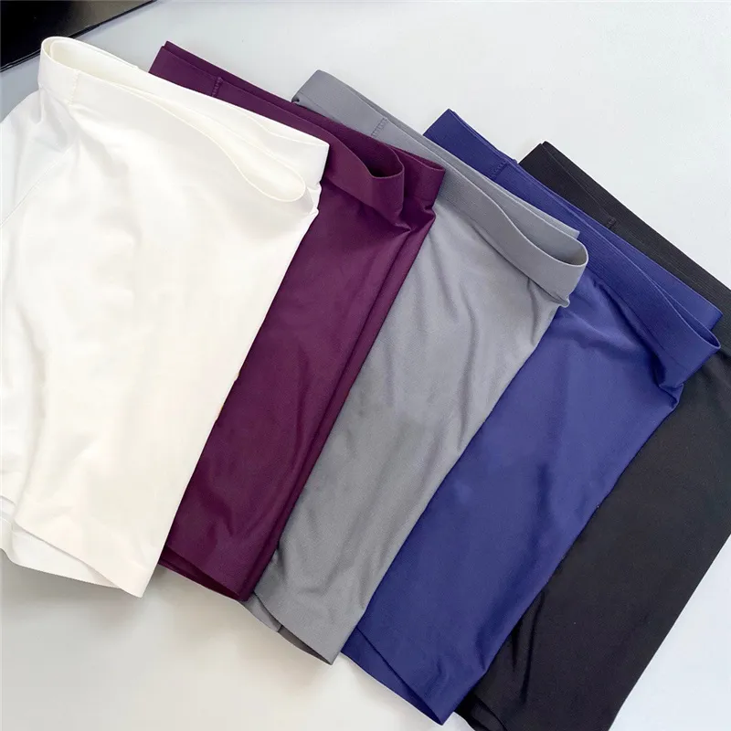 Luxury Mens Underwear High-quality ice silk invisible Non-slip Seamless underwear Summer Breathe Functional Designer Boxer Briefs