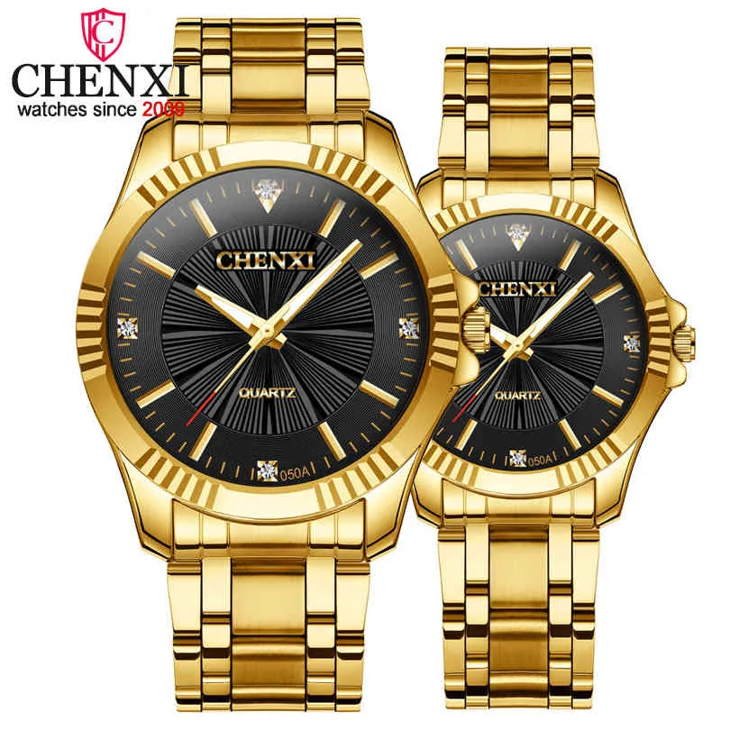 Chenxi 2021 Новые часы Menwomen Set Наручные часы Мужские Лучшие Бренд Роскошные Кварцевые Часы Пары Наручные Часы Relojes Hombre Q0524