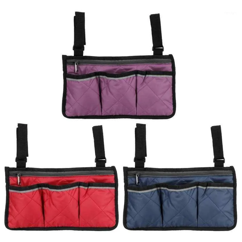 Rollator Walker Bags Multifunctional Wheelchair Side Hanging Bag Office Chair Storage Armrest Pocket Organizer Holder