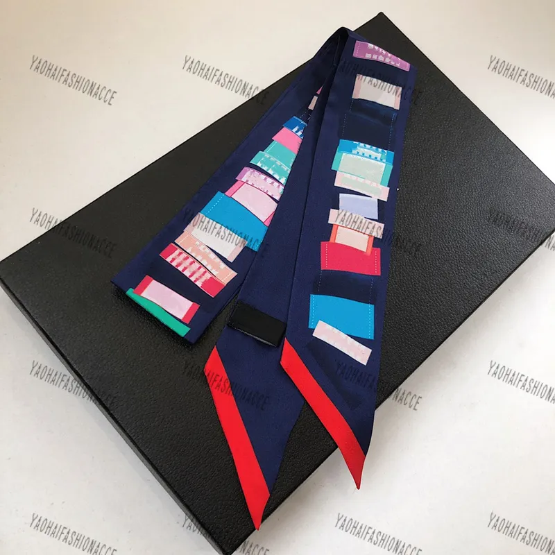 Luksusowy projektant projektuje szalik dla kobiet modne litery szaliki torba szaliki wysokiej jakości tkaniny jedwabne 5*120 cm