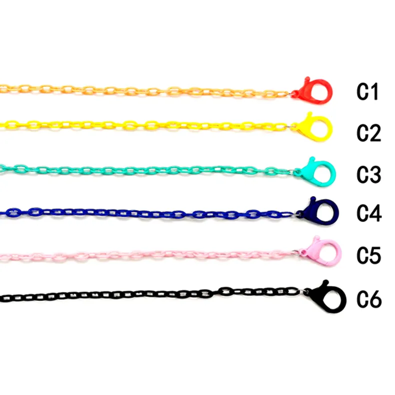 Candy Color Maska Ropes Party Faworyjne Maski twarzy Uchwyt Okulary Lanyard Zawiesić na szyi String Wll370