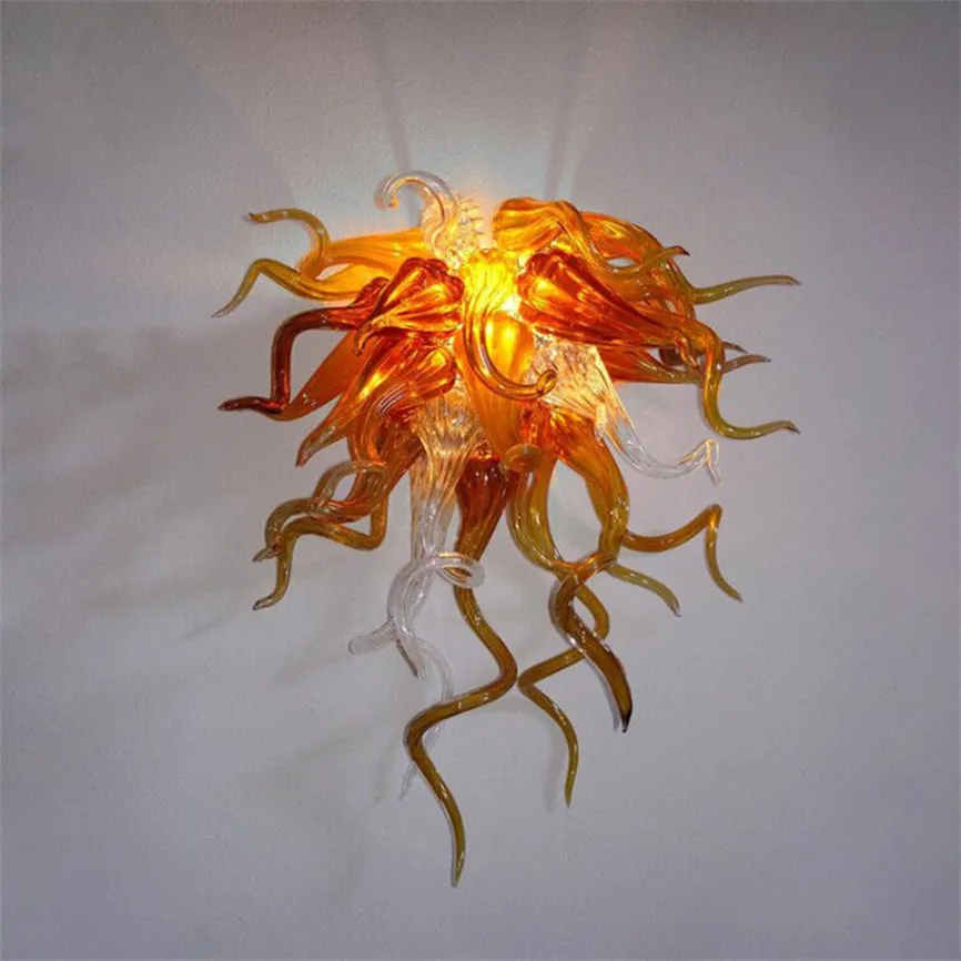 Modern Lamps Retro Amber Colored Wall Lamp Arts LED Sconce Lights 50 by 70 CM Indoor Lighting for Home Bedroom Living Room Decoration
