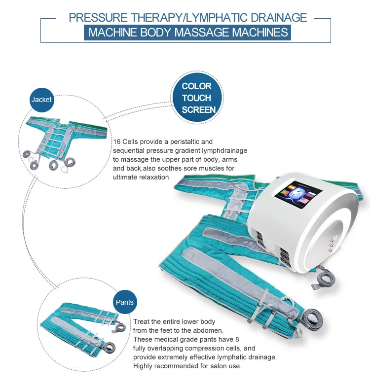 24 chambers pressotherapy for lymphatic drainage /lymphatic drainage pressotherapy machine / pressotherapy