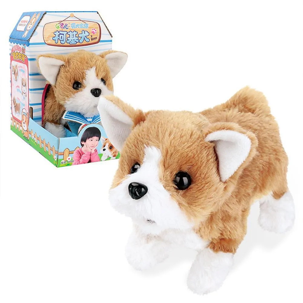 Jouet de poupée électrique en peluche pour animaux de compagnie Simulation mignonne chiot jouets en peluche sera appelé marche chien robot intelligent