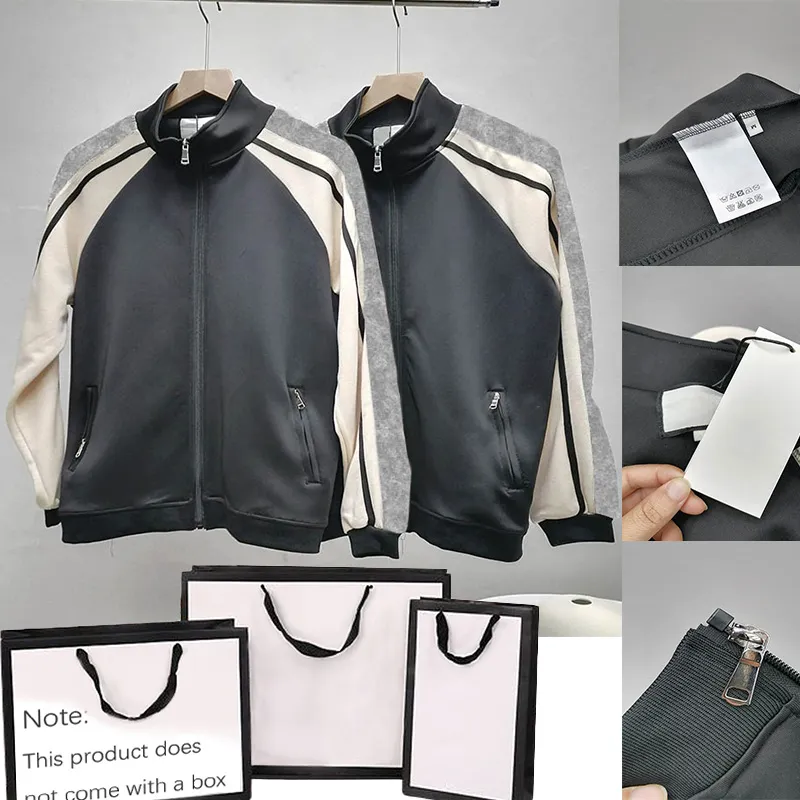 Unisex Männer Jacke Langarm Frauen Brief Drucken Kleidung Zipper Mantel Casual Stil Im Freien Kontrast Farbe Top Frühling Hohe Qualität