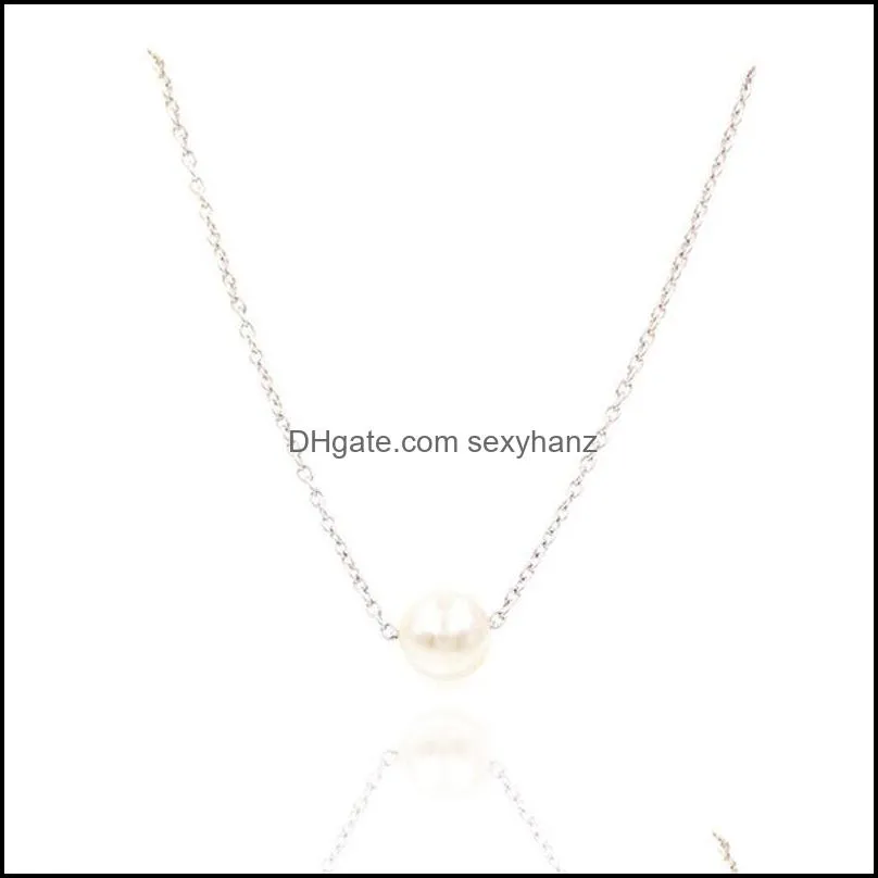 Dogeared Choker Necklaces With Card Gold Silver Pearl Pendant Necklace For Fashion women Jewelry PEARLS OF LOVE 5968