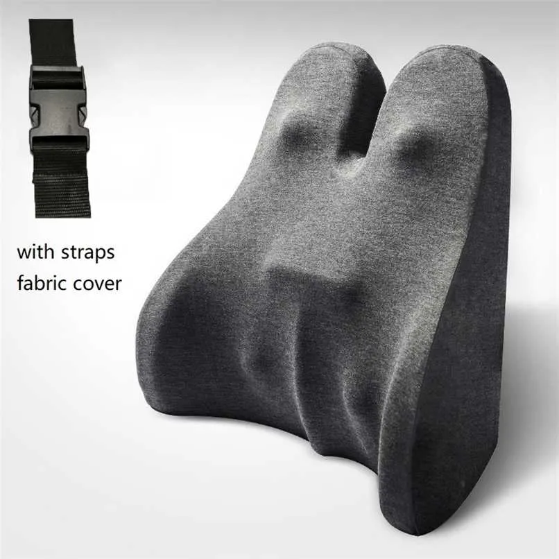 Grote stoel kussen seat lumbale ondersteuning orthopedische kussens rugleuning geheugen schuim lagere rugpijn taille kussen massage kussens 211203