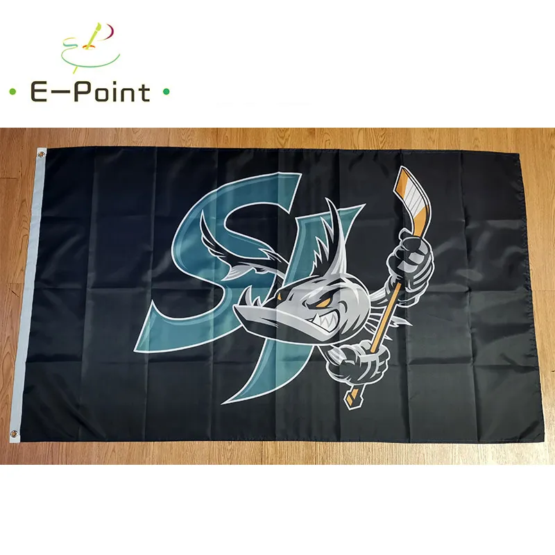 San Jose Sharks NHL Flag 3x5 Feet Banner - Officially Licensed, Durable Polyester With Grommets