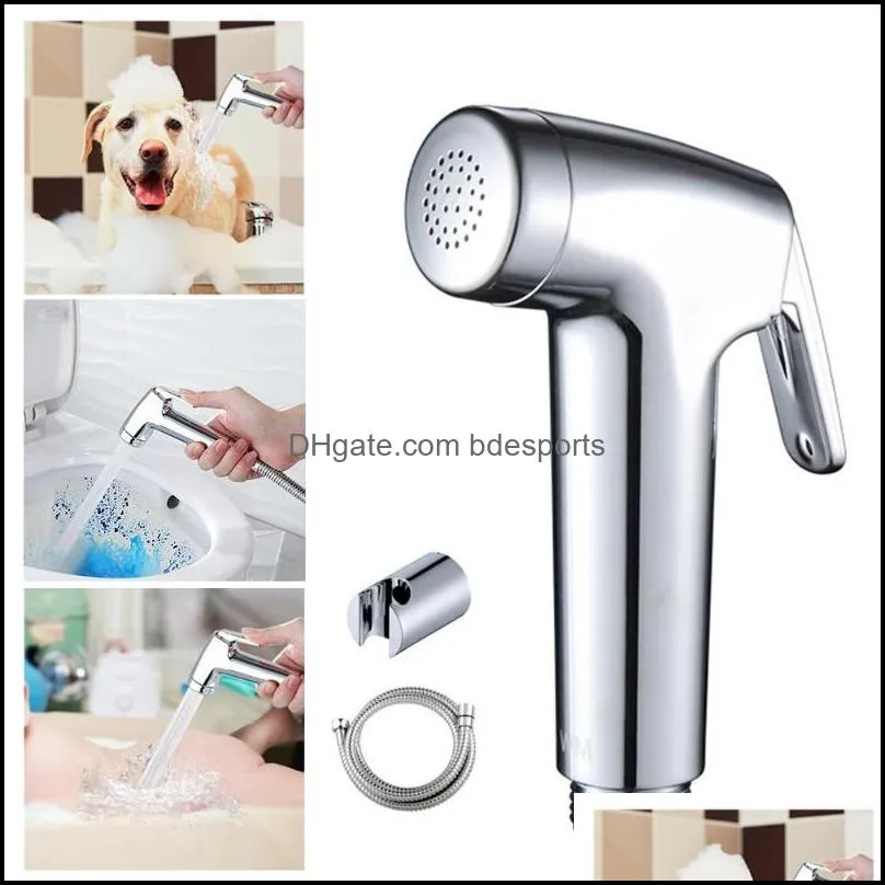 Bath Accessory Set Bidet Nozzle With Hose Toilet Cleaning Spray Gun Flusher Supplies Pet Bathroom Shower Small