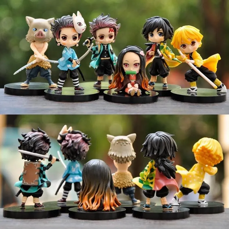 Demon Slayer Anime figurka Kimetsu no Yaiba Kamado Tanjirou Agatsuma Zenitsu Nezuko wojownik pcv zabawki modele