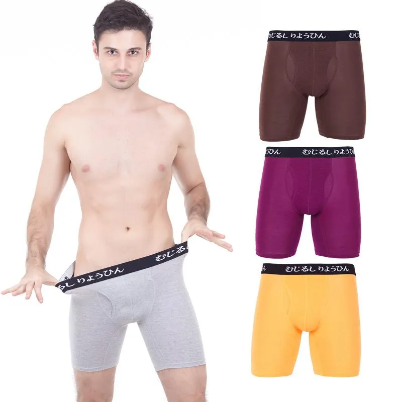 Onderbroek 4 Stuks pack Boxer Mannen Ondergoed Modale Mannelijke Ademende Shorts Boxers Lange heren Boxershorts Kleding Plus221d