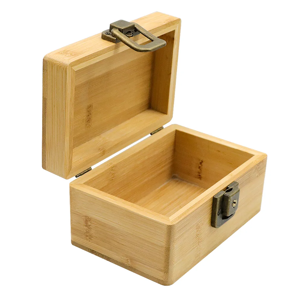 Houten tabak Sigaret Stash Container 150 * 100 * 80 mm Houten Rolling Case Dry Herb Tobacco Box Roken Accessoires