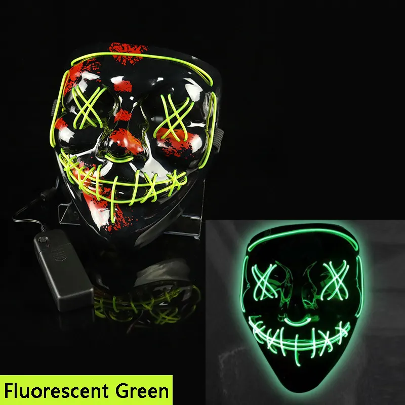 Luminous Glow Up Mask For Halloween And Disco Parties 15% Off! From ...