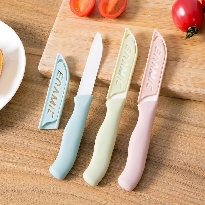 SHAI Mini coltello di alta qualità Manico colorato da 3 pollici Accessori per coltelli da cucina in ceramica