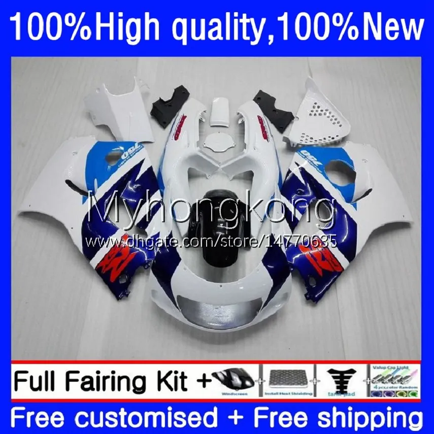 Fairings för Suzuki Srad GSXR 750 600 CC GSX-R750 600cc 750cc 96-00 Bodywork 16No.7 GSX-R600 GSXR600 96 97 98 99 00 GSXR750 1996 1997 1998 1999 2000 Bodys Kit Factory Blue Hot