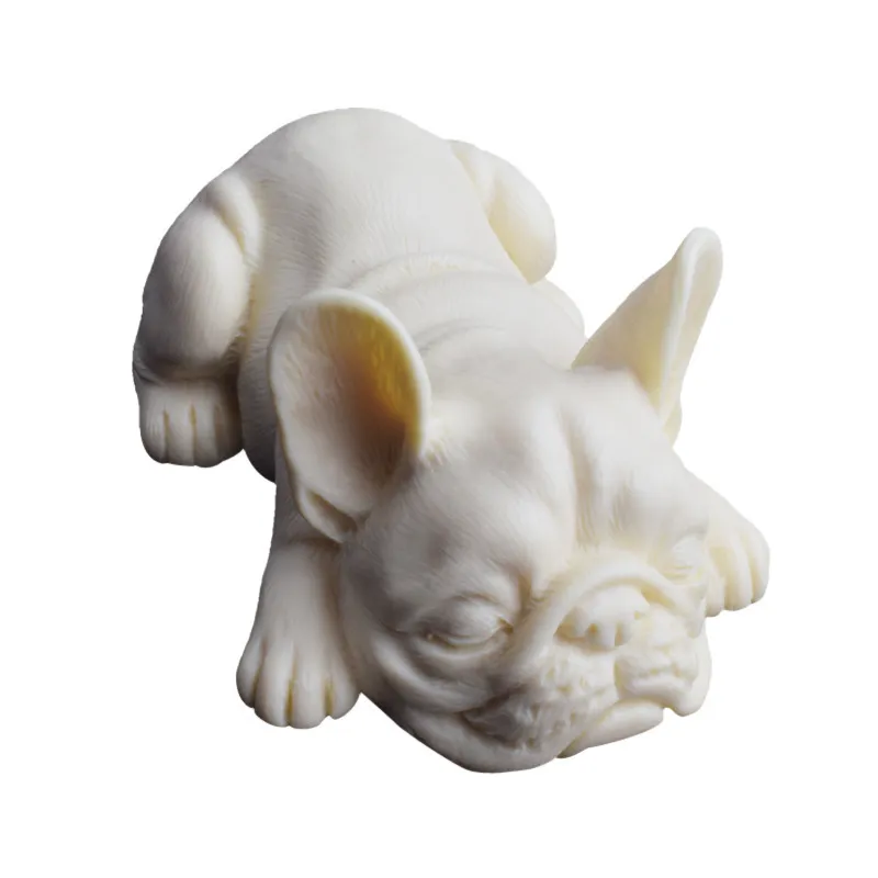 3D schattige mooie honden mousse cakevorm bulldog ijs siliconen bakken gumpaste gereedschap Dessert mallen voor cake decoratie K699 210225