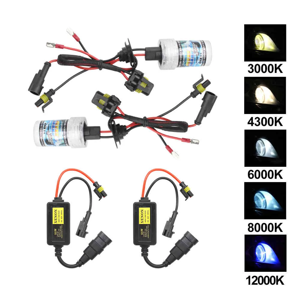 Yeni Mini HID Balast Ateşleme Seti Araba Işık Far 12 V 35 W 55 W H1 H3 H7 H11 9005 9006 Oto Xenon Far 4300K-12000K