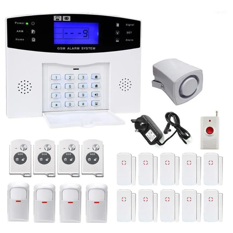 Trådlöst GSM Home Security BURGLAR ALARM SYSTEM KITS Professionell Auto Dialer Touch Knappsats Support Multi Remote Controllers11