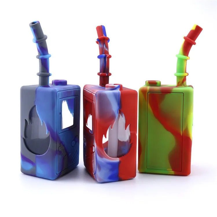 Wasserpfeifen Glaspfeife Silikonflasche Mini-Wasserflaschen Zigarettenpfeife